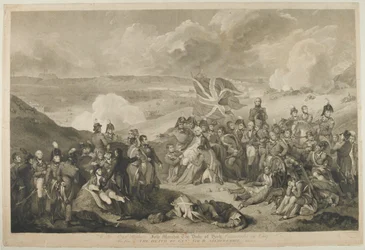 Śmierć generała Abercrombiego w bitwie pod Aleksandrią, 21 marca 1801 r., rycina J. Vendramini, opublikowana 1804 r.